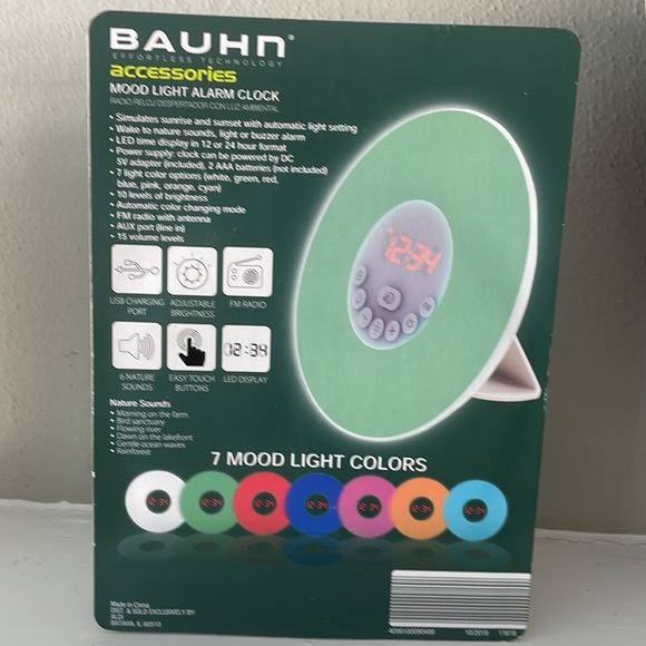 Bauhn mood light alarm clock. New! - Picture 2 of 7